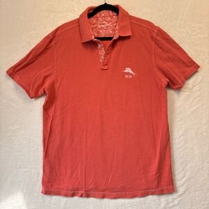 Tommy Bahama Shirt‎ Men Lg Orange Polo Relaxation Specialist TB 93 Pima Cotton